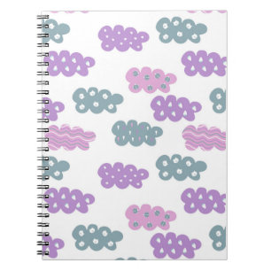 pastel cloud pattern notebook
