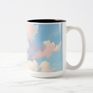 Pastel Clouds Impression Two-Tone Coffee Mug