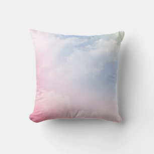 Pastel Clouds: Serene Background Pattern Cushion