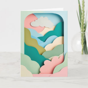Pastel Cloudscape Collage Card