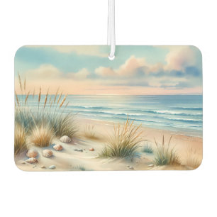 Pastel Coastal Dunes Watercolor Car Air Freshener
