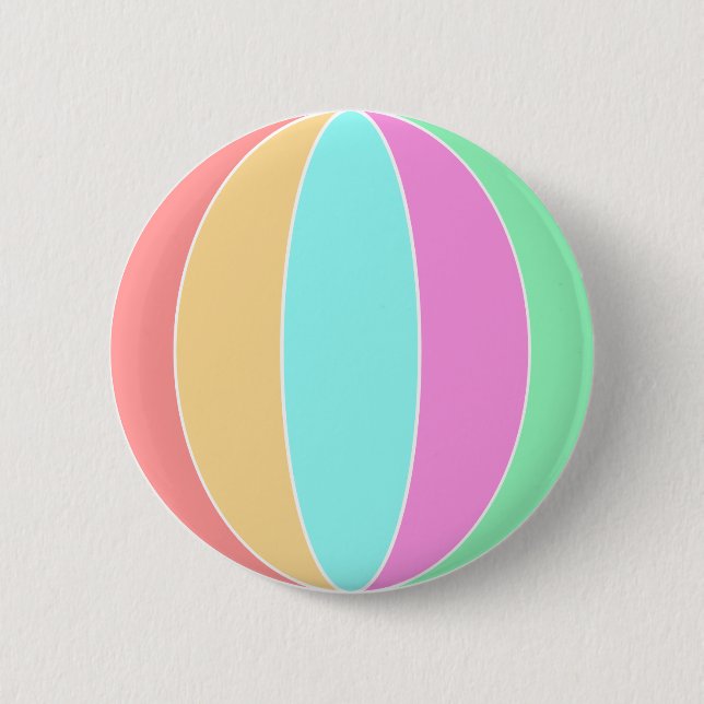 Pastel Color Beach Ball 6 Cm Round Badge (Front)