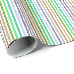 pastel color lines wrapping paper