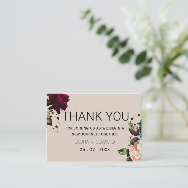 Pastel color simple subtle theme watercolor  card (Standing Front)