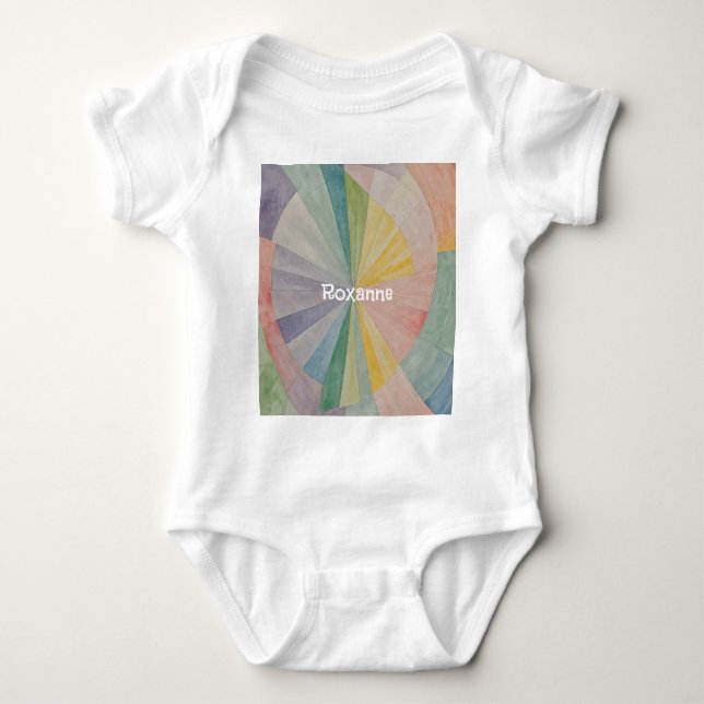 Pastel Color Wheel Odyssey Personalized Baby Bodysuit (Front)