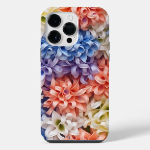 PASTEL COLORED 3-D LOOK HYACYNTH FLOWERS iPhone 14 PRO MAX CASE