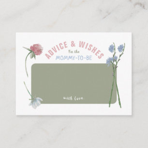 Pastel Colored Wild Floral Advice Cards