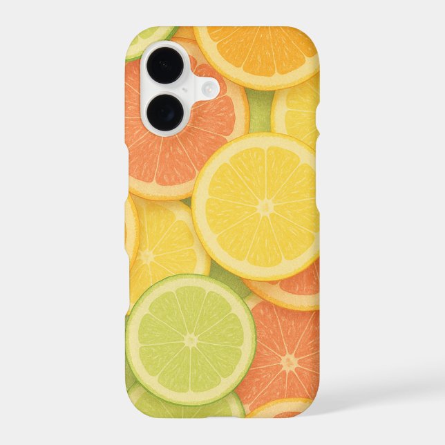 Pastel Colorful Citrus Slice Pattern (Back)