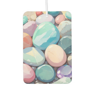Pastel colorful stones car air freshener