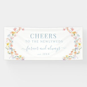 Pastel Colorful Wildflower & Meadow Flower Wedding Banner
