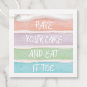 Pastel Colors Have Your Cake and Eat it Too Favour Tags
