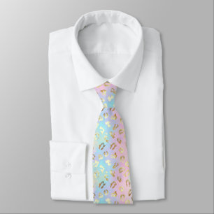 Pastel Colors Leopard Skin Bandana Tie