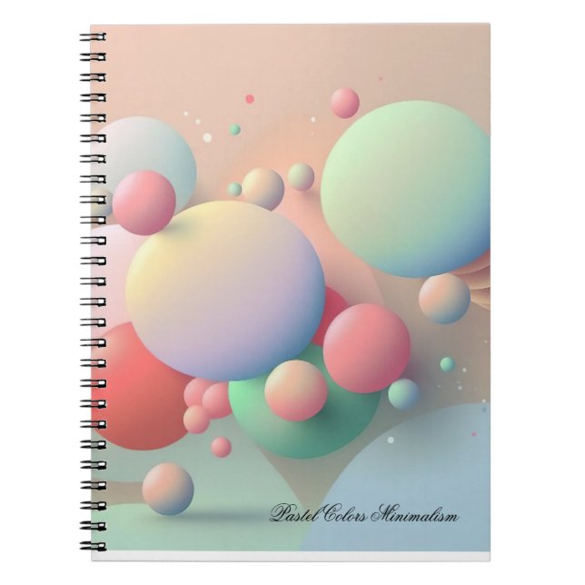 Pastel Colors Minimalism Notebook (Front)