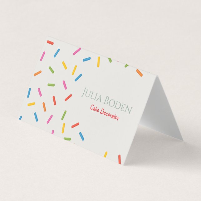 Pastel Colors Sprinkles Business Card (Front)