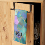 Pastel colors stained glass mosaic pattern tea towel<br><div class="desc">Update your kitchen decor with our kitchen towel featuring pastel colors stained glass mosaic pattern.</div>