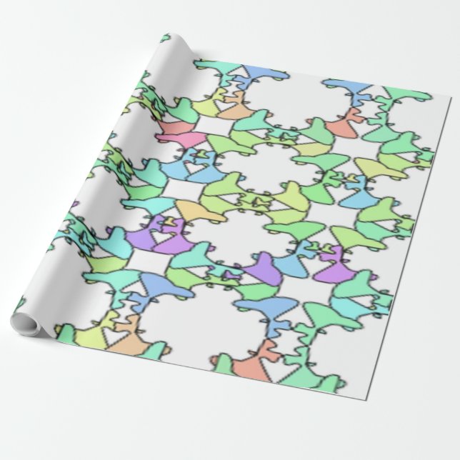 PASTEL COLORS WRAPPING PAPER (Unrolled)
