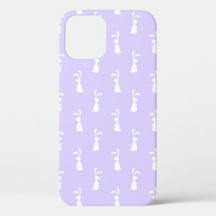 Pastel Colour Bunny Pattern Blue Background Pet iPhone 12 Case
