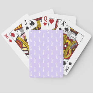 Pastel Colour Bunny Pattern Blue Background Pet Playing Cards