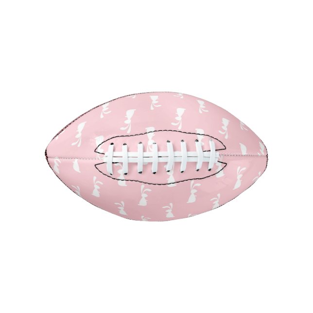 Pastel Colour Bunny Pattern Pink Background Pet Football (Front)