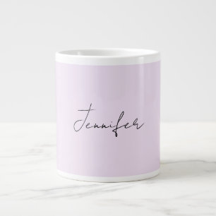 Pastel Colour Calligraphy Elegant Plain Simple Nam Large Coffee Mug