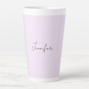 Pastel Colour Calligraphy Elegant Plain Simple Nam Latte Mug