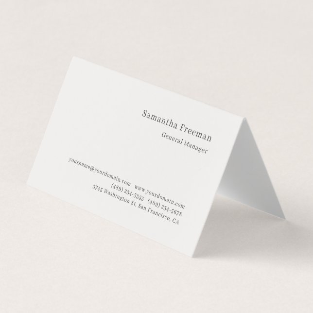 Pastel Colour Classical Plain Minimalist  Business Card (Front)