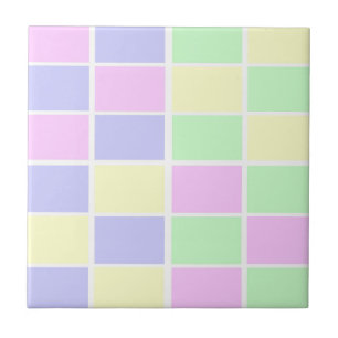 Pastel colour cubes ceramic tile