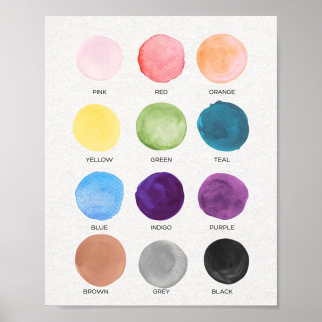 Pastel Colour Educational Preschool Classroom Poster (Front)