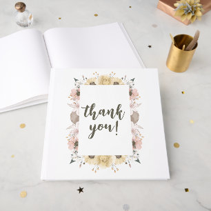 Pastel Colour Floral Wedding Guest Book