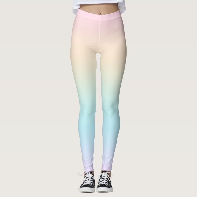 Pastel colour gradient leggings (Front)