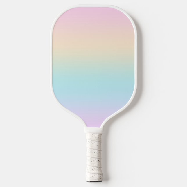 Pastel colour gradient pickleball paddle (Front)