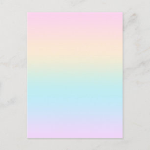 Pastel colour gradient postcard