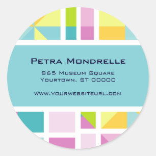 Pastel Colour Grid (Aqua) Sticker