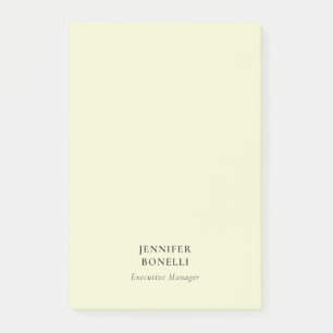 Pastel colour minimalist modern trendy own name post-it notes