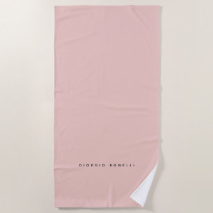 Pastel Colour Minimalist Personal Modern Own Name Beach Towel