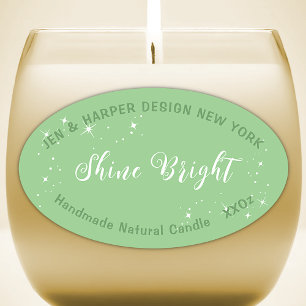 Pastel Colour Mint Green Product Packaging Labels