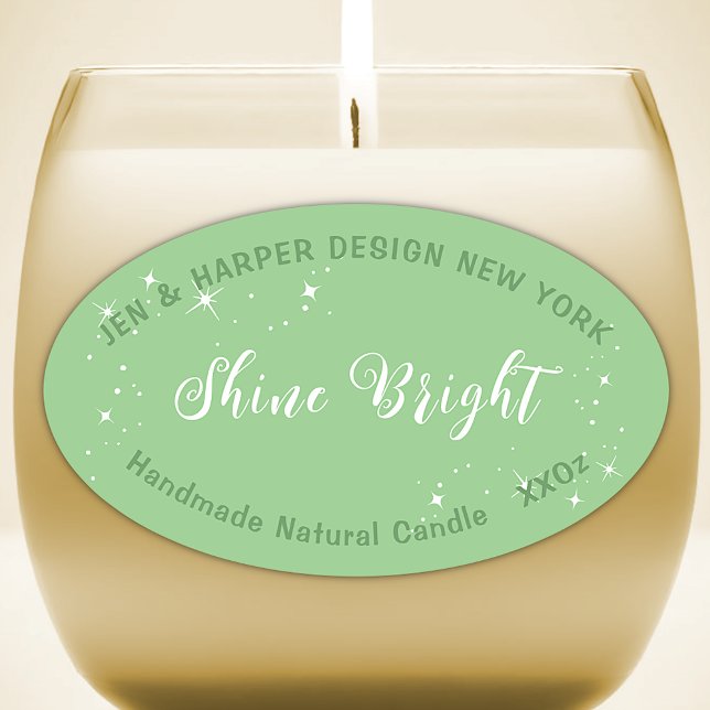 Pastel Colour Mint Green Product Packaging Labels  (Creator Uploaded)