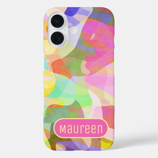 Pastel Colour Pieces Abstract Art Design Case-Mate iPhone Case (Back)