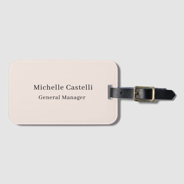 Pastel Colour Professional Unique Classical Simple Luggage Tag (Front Horizontal)