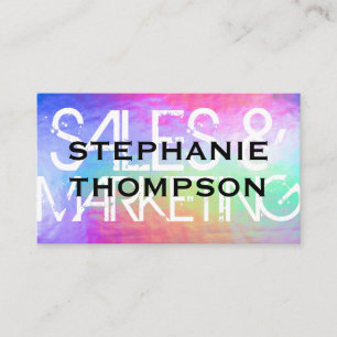 Pastel Colour Rainbow Background Business Card