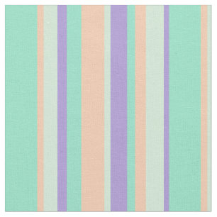 Pastel Colour Retro Bars Striped Colourful Stripes Fabric