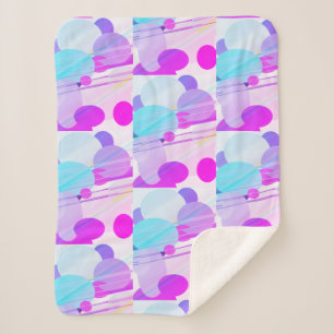 Pastel Colour Round Oval Shape Throw Blanket