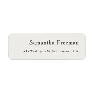 Pastel Colour Traditional Clean Plain Minimalist Return Address Label