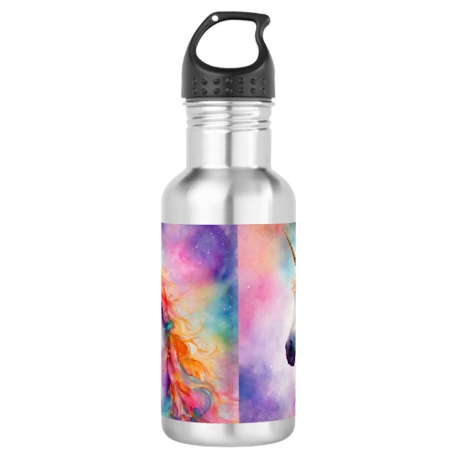 Pastel Colour Unicorn 710 Ml Water Bottle (Front)