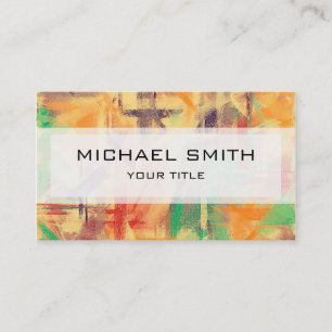 Pastel Coloured Abstract Pattern #3 Business Card