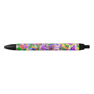 Pastel coloured Abstract  Patterns  Black Ink Pen