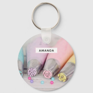 Pastel Coloured Cake Decorating Tools Photograph Key Ring
