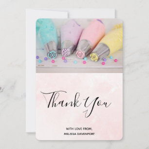 Pastel Coloured Cake Decorating Tools Thank You