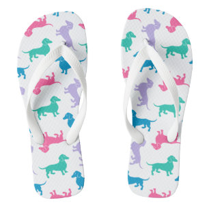 Pastel Coloured Dachshunds Thongs