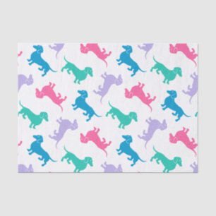 Pastel Coloured Dachshunds Tissue Paper